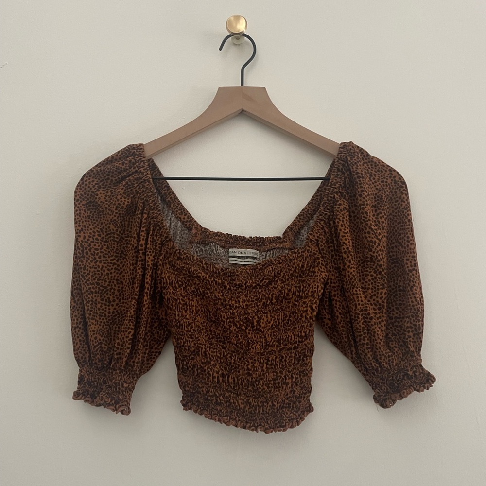 Urban Outfitters Square Neck Blouse XS Brown